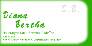 diana bertha business card